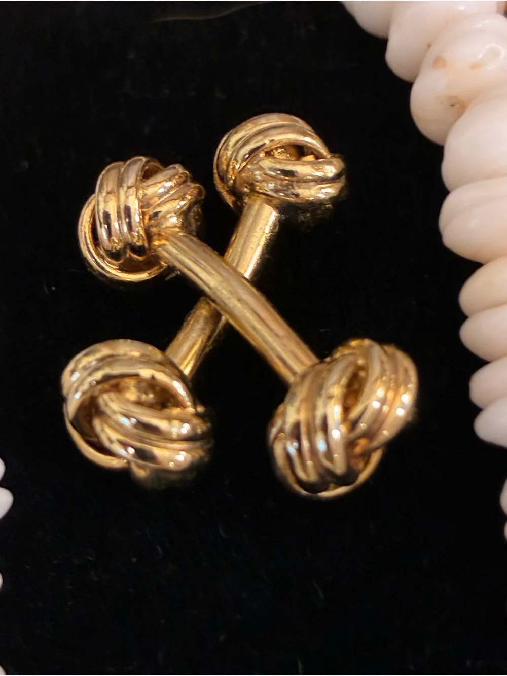 Gold Knot Double-Sided Cuff Links - Men's Formal Accessory